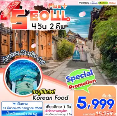 ทัวร์เกาหลีใต้ เมืองโซล ทัวร์เกาหลีใต้ โซล Seoul Plus Spring 4D2N 4 วัน 2 คืน - TWP-SEOUL PLUS SPRING 4D2N