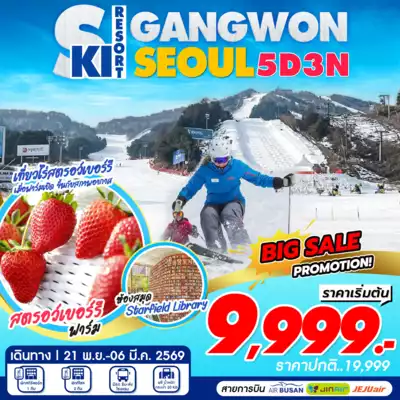 ทัวร์เกาหลีใต้ เมืองโซล ทัวร์เกาหลีใต้ โซล Seoul Gangwon Ski Resort 5D3N 5 วัน 3 คืน - TWP-TRUEWORLD_063