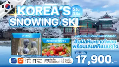 ทัวร์เกาหลีใต้ เมืองโซล ทัวร์เกาหลีใต้ โซล ทัวร์เกาหลี KOREA'S SNOWING 5 วัน 3 คืน - TWP-WEKR-KSS2025